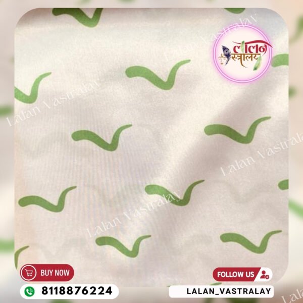 Chidiya Print- White and Green