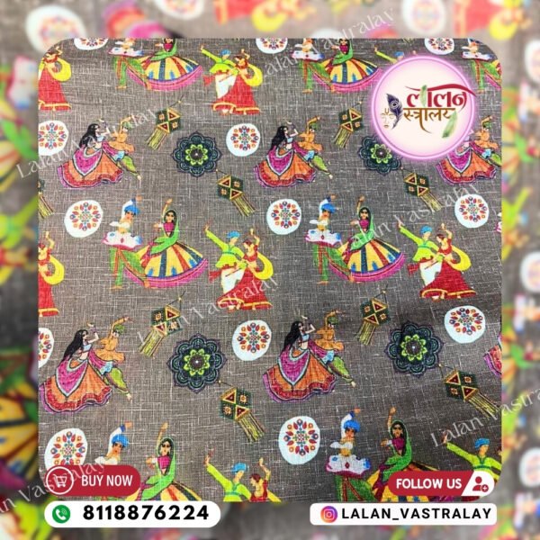 Ushnakal Print Navratri - White