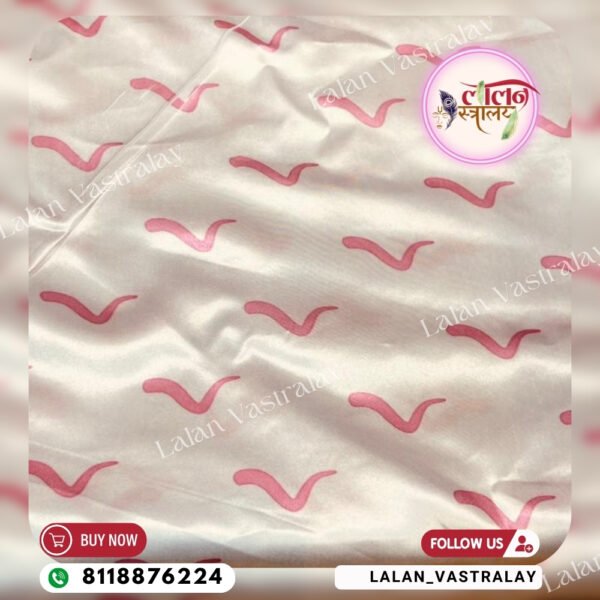 Chidiya Print- White and Pink - Image 2