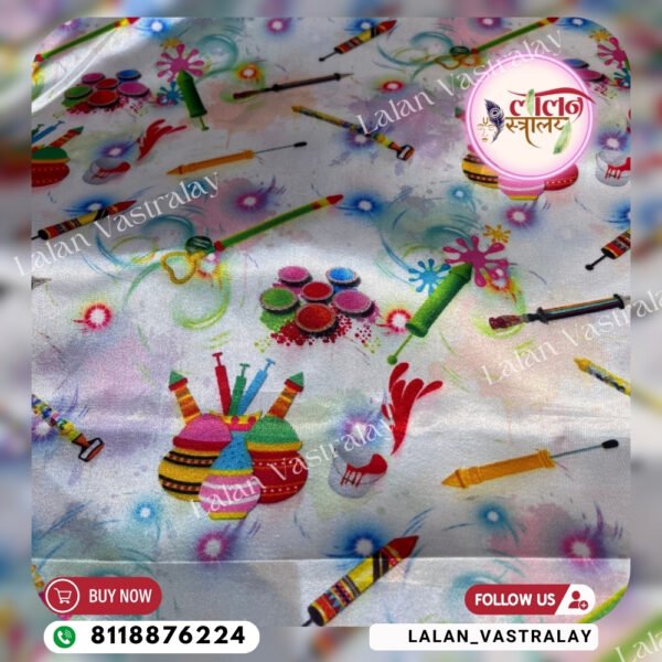 Holi Balti- Pichkari Print- White - Image 2