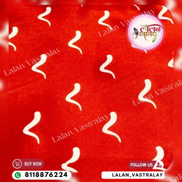 Chidiya Print- Red and White - Image 3
