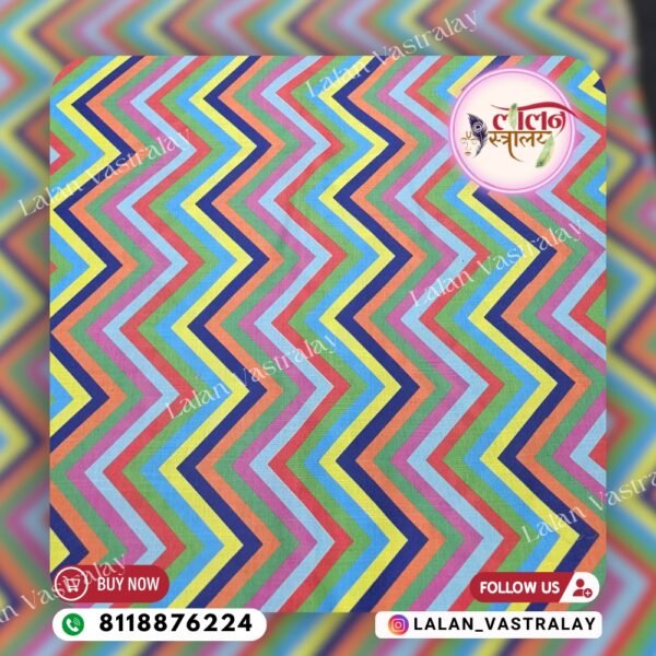 Multi Lehriya Heavy Cotton - Green - Image 2
