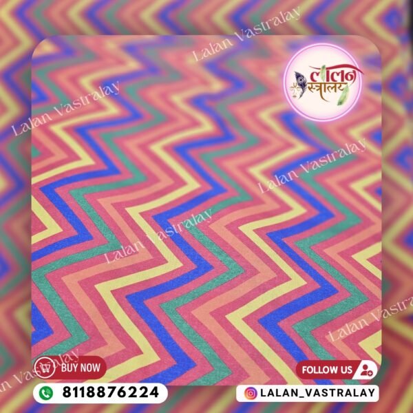 Multi Lehriya Heavy Cotton - Red - Image 2