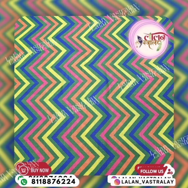 Multi Lehriya Heavy Cotton - Yellow - Image 2
