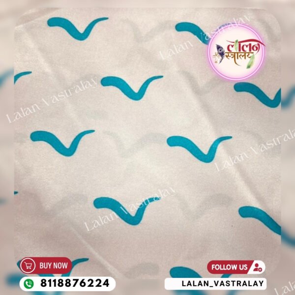 Chidiya Print- White and Blue