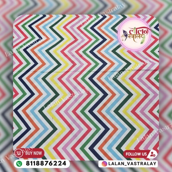 Multi Lehriya Heavy Cotton - White - Image 2
