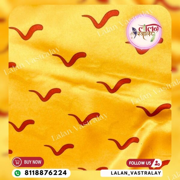 Chidiya Print- Yellow and Red